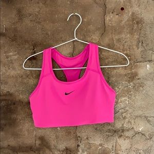 NWOT classic bright pink racer back sports bra